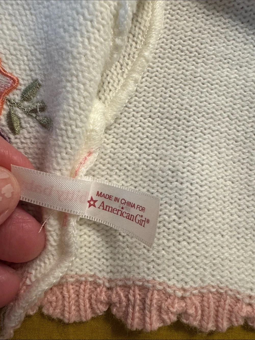 American girl bitty baby cardigan sweater